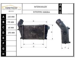 517159990 INTERCOOLER ALFA ROMEO 147 Serie (937_) (05>10) 1900 Diesel 88 937A3000 (2006) RICAMBI USATI