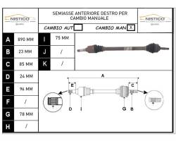 9651040480 SEMIASSE ANTERIORE DESTRO PEUGEOT 207 2° Serie 1400 Benzina 54 KFV (2010) RICAMBI USATI