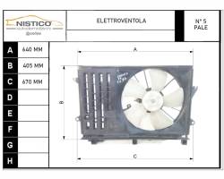 ELETTROVENTOLA TOYOTA Corolla Berlina 4° Serie 163630G050 1NDTV Diesel 1400 (05>)