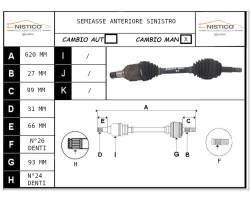 SEMIASSE ANTERIORE SINISTRO TOYOTA Corolla Verso 1° Serie DS52691 (02>04)