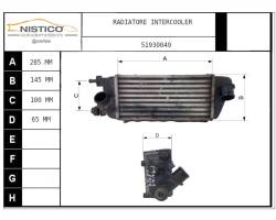 INTERCOOLER FIAT Panda 3° Serie 51930049 199A9000 Diesel 1300 (12>)