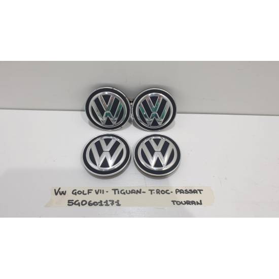 SkinoEu Compatibile con Coprimozzo VW 5G0601171XQI 66mm Copricerchi Tappi Ruota Cerchi Lega Ricambio CR 18 Z