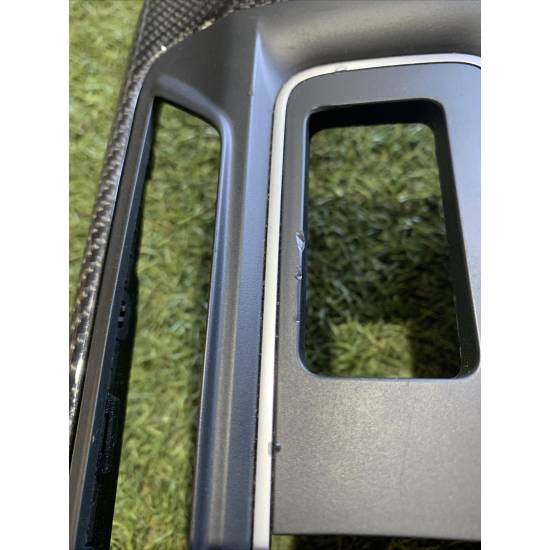 Copertura Telaio Cambio Console Centrale In ABS Cromato – Per Maserati Levante 2016-2018 Guida A Sinistra (Fibra Di Carbonio)