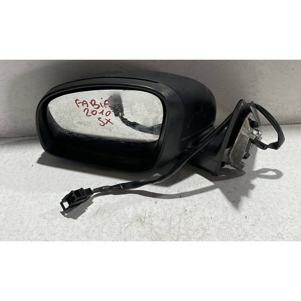 Specchio Retrovisore Sinistro Elettrico Con Fanalino Per Toyota Yaris 2011-2014 - Calotta Nera, Lato Guida, Non Originale