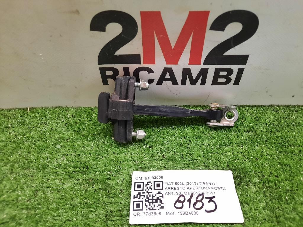 Tirante Fermaporta Per Fiat 500 Anteriore | Modelli Dal 2007 In Poi | Compatibile Destro E Sinistro | Ricambio OEM 51782989 - Foto 3