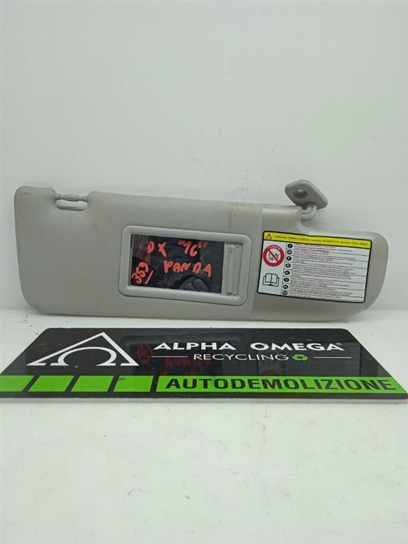 Aletta Parasole Destra Per Fiat Panda 2003-2011 | Con Specchio E Taschina | Ricambio Grigio - Foto 11