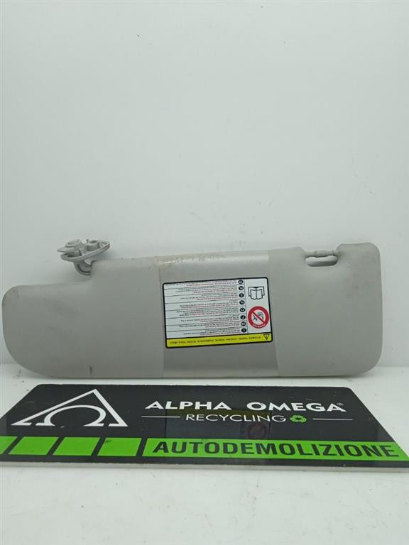 Aletta Parasole Destra Per Fiat Panda 2003-2011 | Con Specchio E Taschina | Ricambio Grigio