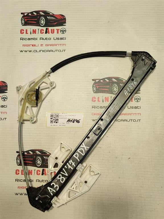 Alzacristallo Elettrico Posteriore Destro Per Audi A3 8P 5 Porte (2003-2012) – Kit Con Pulegge E Cavi, Ricambio OEM 8P4839462
