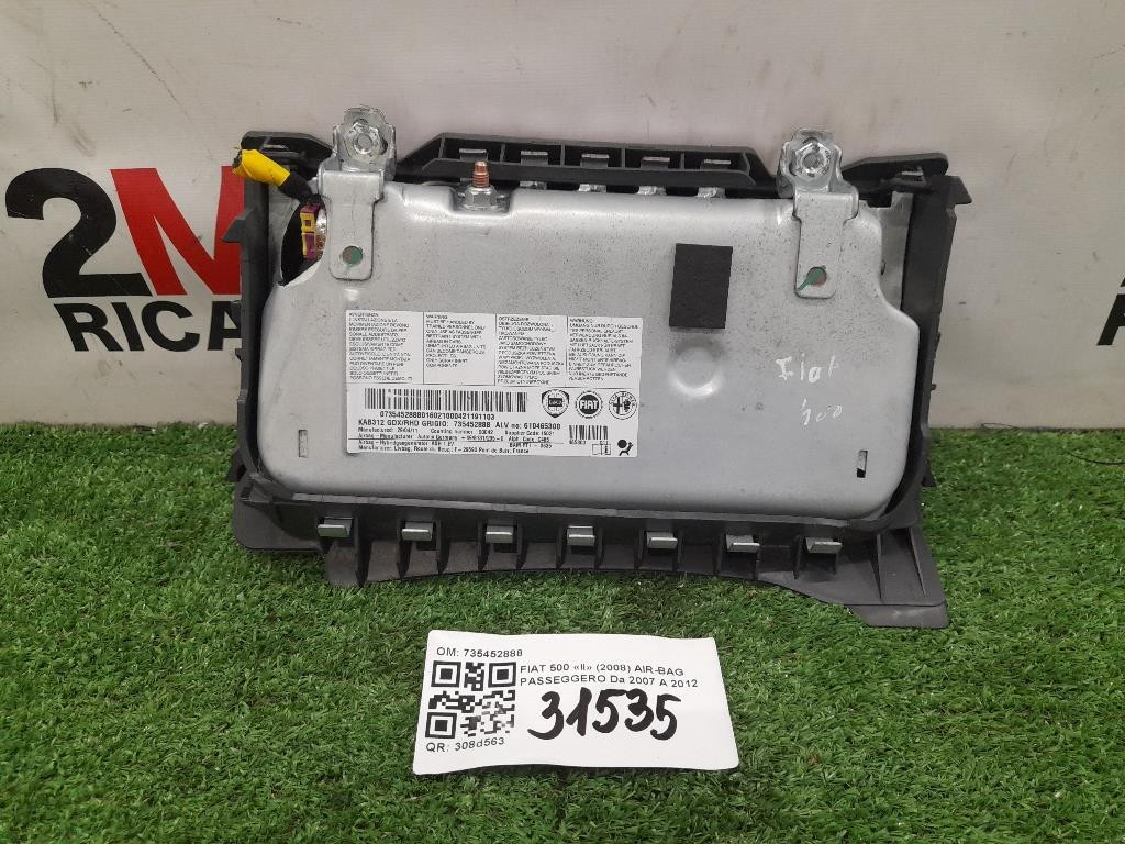 Airbag Conducteur Noir Pour Volant Fiat 500 II (2007-2015) - Réf. OE 735452883 - Occasion, Bon état
