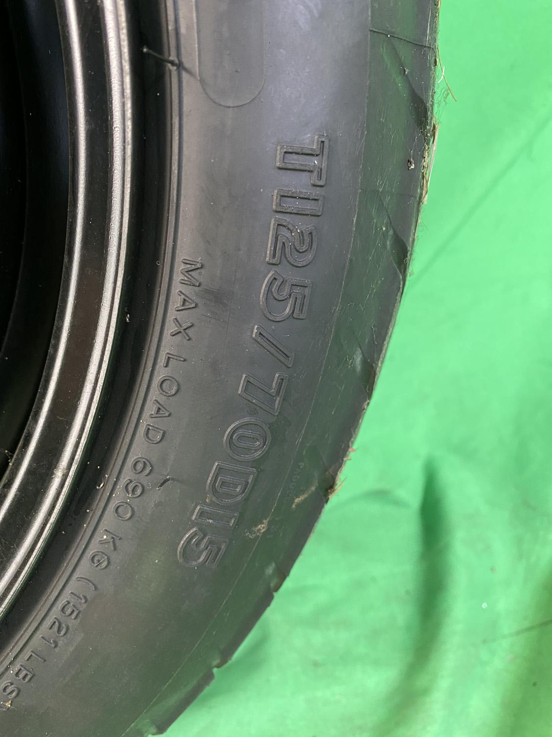 Ruotino Di Scorta In Ferro Per Jeep - Compatibile Con Pneumatici 125/80R17