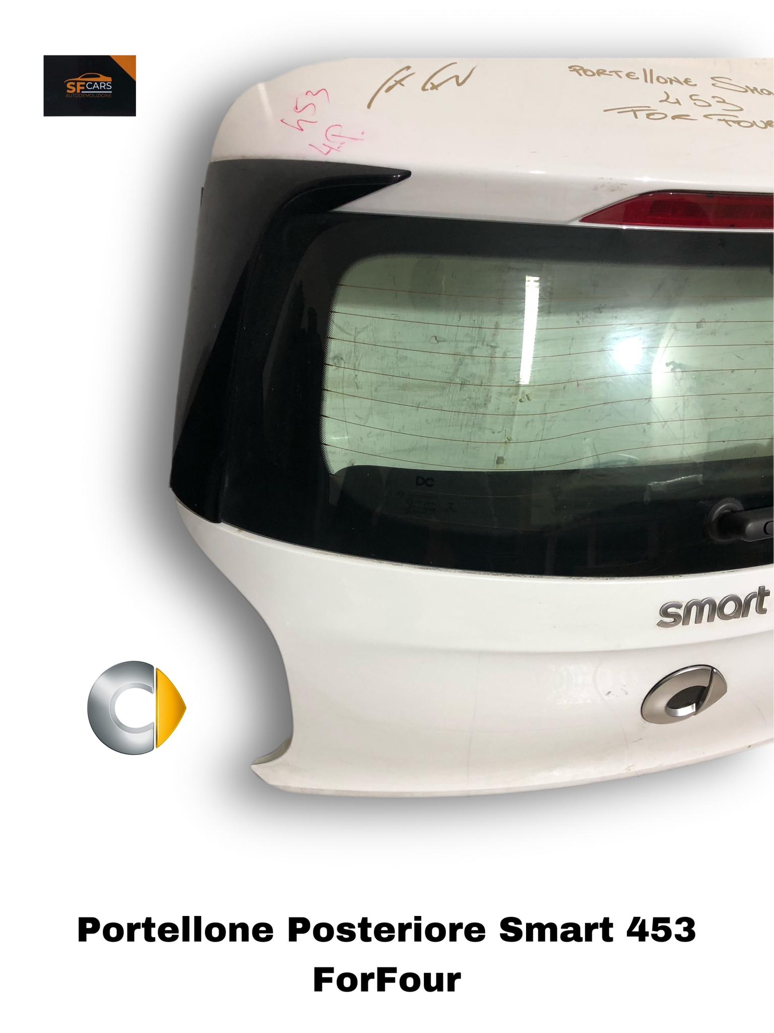 Pistoni Portellone Per Smart Fortwo Coupe 453 - 2 Pezzi, Molle A Gas Per Apertura Assistita Bagagliaio