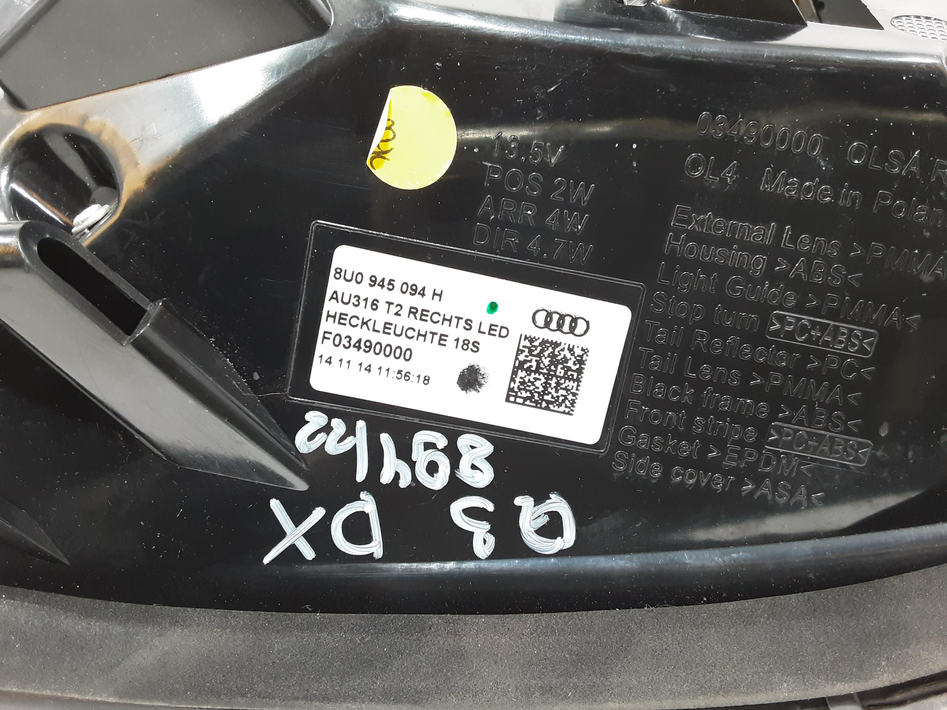 STOP FANALE POSTERIORE DESTRO AUDI Q3 Serie (8UG) 8U0945094H (14>)